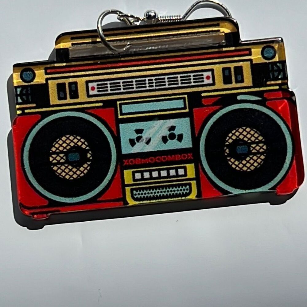 Retro Boombox Earrings - Picture 2 of 5